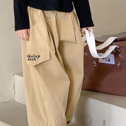 LULU & SKY Girls Loose Fit High-Rise Chinos Trousers-image-44