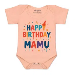 arvesa Happy Birthday Mamu Printed Romper-picture-23