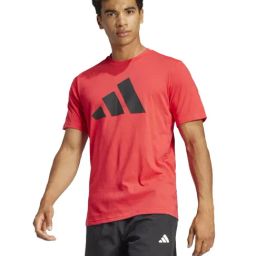 Adidas Red Regular Fit Logo Printed Sports T-Shirt-image-61