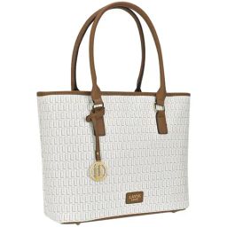 Lavie Luxe White LX Mono Sherry25 Tote Handbag-35