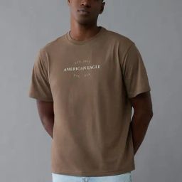American Eagle Brown Cotton Regular Fit Printed T-Shirt-picture-21