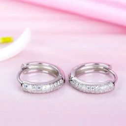 Zavya Limitless Charm Cubic Zirconia Rhodium Plated 925 Sterling Silver Earrings-image-83