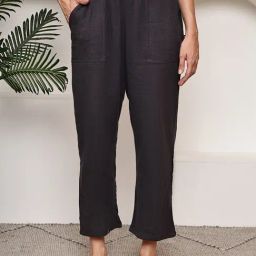 Tag 7 Dark Grey Double Cloth Cotton Lounge Pants-picture-22