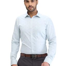 Park Avenue Green Slim Fit Printed Shirt-image-70