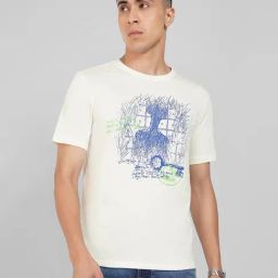Sf Jeans By Pantaloons White Slim Fit Printed T-Shirt-picture-44