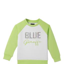 Blue Giraffe Kids White PrintedSweatshirt-image-91