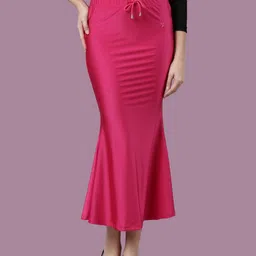 TWIN BIRDS High Rise Stretchable Shimmer Saree Shape Wear With Side Slit-image-73