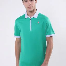 Iconic Men Colourblocked Regular Fit Cotton T-shirt-picture-1
