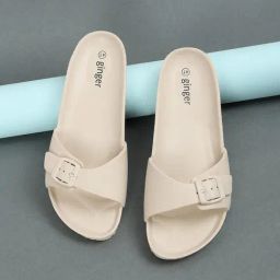 Ginger by Lifestyle Women's Beige Slides-picture-23