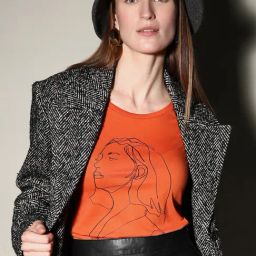 Vero Moda Rust Cotton Printed T-Shirt-picture-37