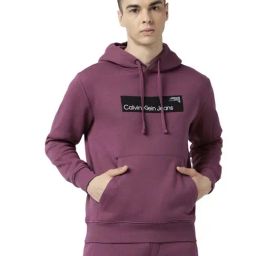 Calvin Klein Jeans Amaranth Printed Regular Fit Hoodie-image-6