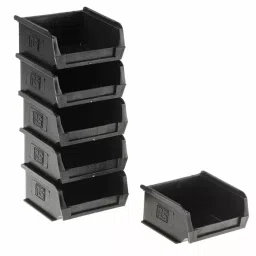 RS PRO PP Storage Bin, 50mm x 100mm, Black Model No 9096902 (Pack of 20 Piece)-image-96
