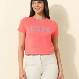 U.S. Polo Assn. Coral Cotton Regular Fit Printed T-Shirt-picture-16