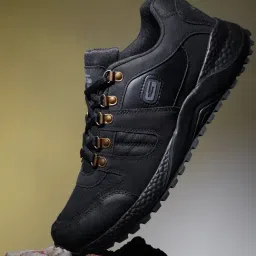 GOLDSTAR Black Outdoor Shoes-picture-16