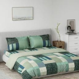 DDecor Red Cotton Primary Collection King Bedsheet & Quilt with 2 Pillow Covers-picture-28