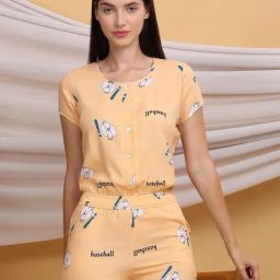 Sweet Dreams Yellow Printed Jumpsuit-image-97