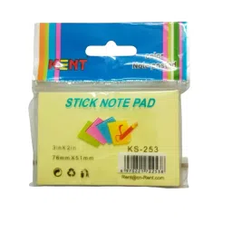 GENERIC 2x3 inch Yellow Yellow Sticky Pad (Pack of 12)-42