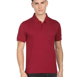 AD by Arvind Wine Slim Fit Polo T-Shirt-image-91