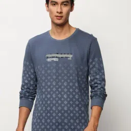 showoffff SHOWOFF Blue Slim Fit Printed Sweatshirt-picture-10