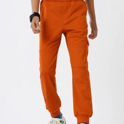 Dotokids Kids Orange Cool Cargo Joggers-image-67