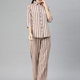 Cottinfab Striped Pure Cotton Co-Ords-image-54