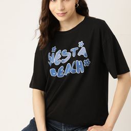 DressBerry Typography Print Pure Cotton T-shirt-picture-8