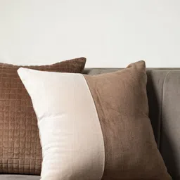 Rya Living Brown & Pink Geometric Square Ivory Saddle Harmony Cushion Cover-picture-14