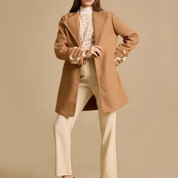 Kazo Women Shawl Collar OverCoat-picture-0