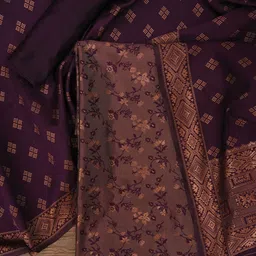 Jaipur Kurti Floral Woven Design Zari Unstitched Dress Material-picture-57