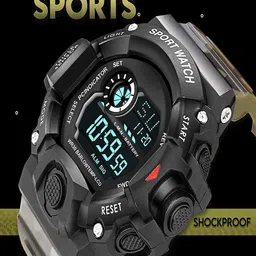 Hala Men Aluminium Round Dial & Bracelet Style Straps Digital Watch BEIGE-G90-4-97