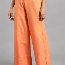 W Orange Regular Fit Straight Pants-image-61