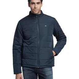 Parx Blue Mock Collar Jacket-15