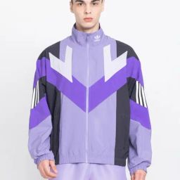 Adidas Originals Purple Regular Fit High Neck Track Jacket-image-43