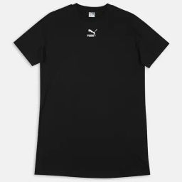 Puma Kids Black Solid T-Shirt Dress-image-39