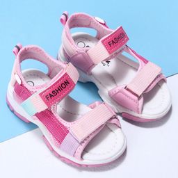 Cute Walk by Babyhug Velcro Sandals Fashion Print - Pink-image-111
