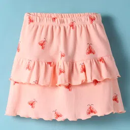 Tango Single Jersey Knit Knee Length Skirt With Insect Print - Light Pink-picture-31