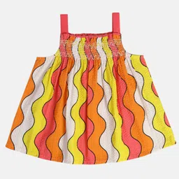 MINI KLUB Cotton Sleeveless Abstract Printed Top - Pink-picture-23