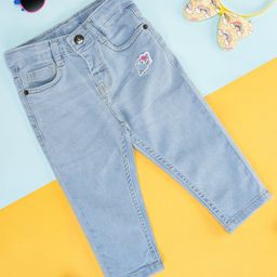 Pantaloons Baby Cotton Abstract Printed Jeans - Light Blue-image-62