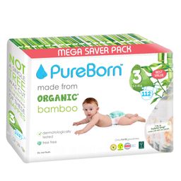 Pureborn Nappies Master Pack Size M-3 (112')-10