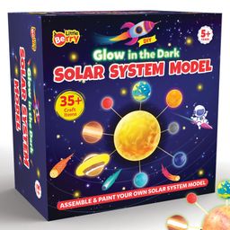 Little Berry DIY Glow in Dark Solar System Model Kit for Kids - Science Model and School Project Kit-12