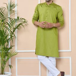 See Designs Men Striped Thread Work Kurta-picture-13