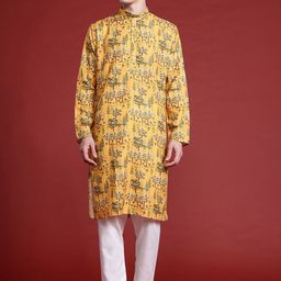 MANQ Men Thread Work Kurta-picture-13