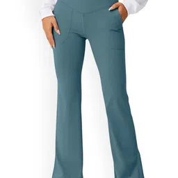 EVERDION Women Original Flared High-Rise Easy Wash Trousers-image-16