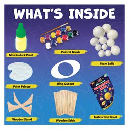Little Berry DIY Glow in Dark Solar System Model Kit for Kids - Science Model and School Project Kit image 2