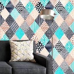 ArtzFolio Printed UV-Resistant Anti-Bacterial Vintage Geometric PatternPeel & Stick Wallpaper-image-89