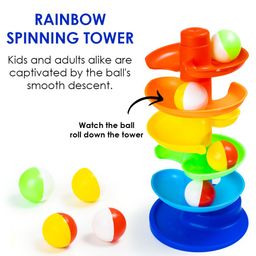 Ratnas Kinder 3 in 1 Spinning Tower, Shape Sorter Cube Stack & Spin Gift Set - Multicolour image 3