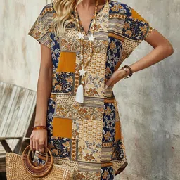 JC Mode Print A-Line Dress-image-43