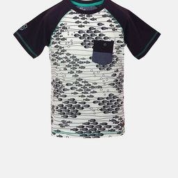 Blue Giraffe Boys White Printed Round Neck T-shirt-picture-14