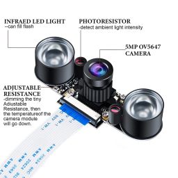 5MP Raspberry Pi Camera 1080p Adjustable Focus Camera OV5647 Focus Camera Raspberry Pi Camera Module Raspberry Pi 3/2 Model B/B+ - RP2055MP Raspberry Pi Camera 1080p Adjustable Focus Camera OV5647 Focus Camera Raspberry Pi Camera Module Raspberry Pi 3/2 Model B/B+ - RP205 image 4
