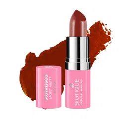 BIOTIQUE NATURAL MAKEUP Starkissed Sea of Poppies Moist Matte Lipstick R304-24